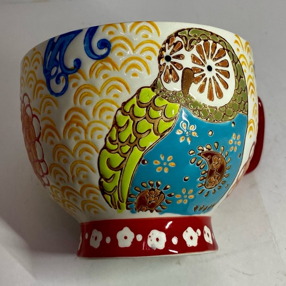 COLORFUL ARTISTIC ACCENT OWL MUG - Picture 2 of 8